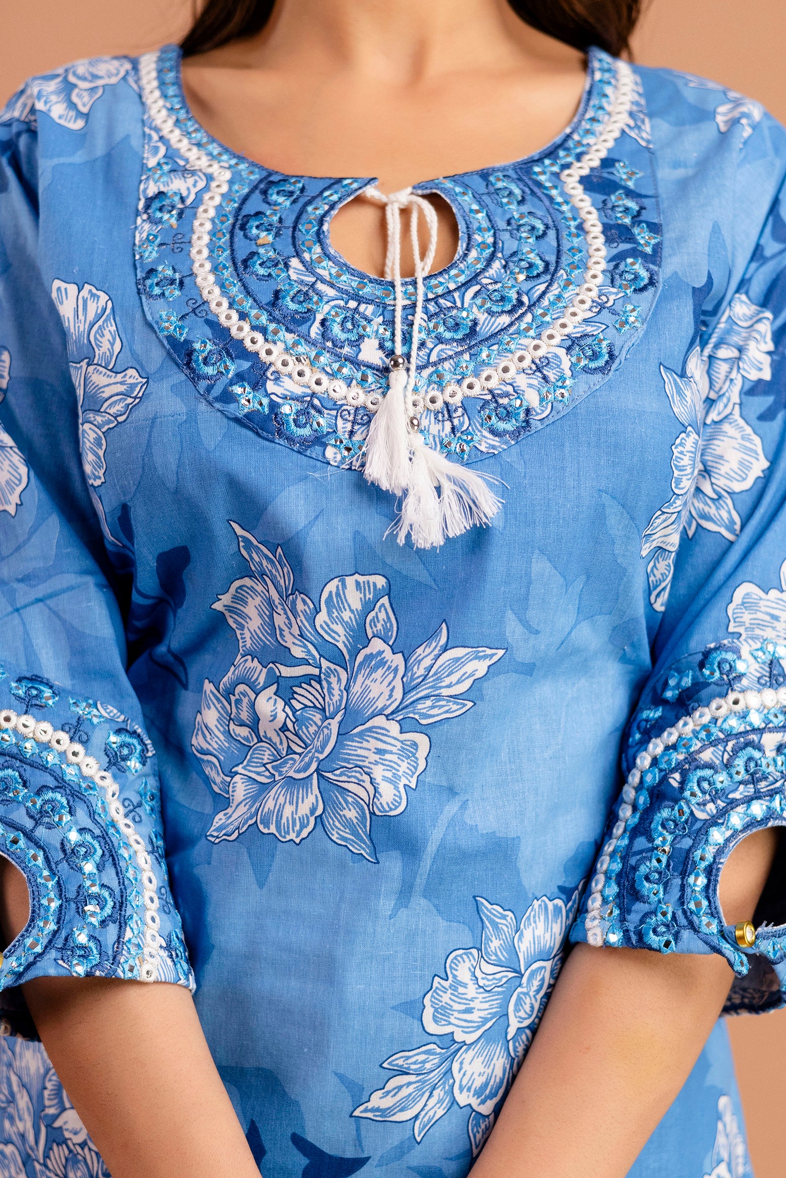 Printed Kurti with Round Neck