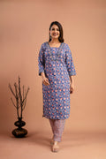 Resham Sequin V-Neck Kurti Set