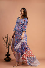 Resham Sequin V-Neck Kurti Set