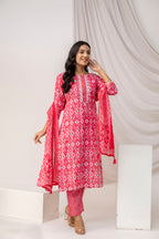 Printed Kurti with Stylish Dupatta