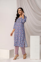 Printed Kurti with Sequence Work