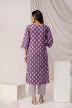 Printed Kurti with Jari Set