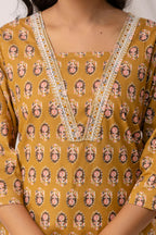 Printed Kurti with Jari Work Set