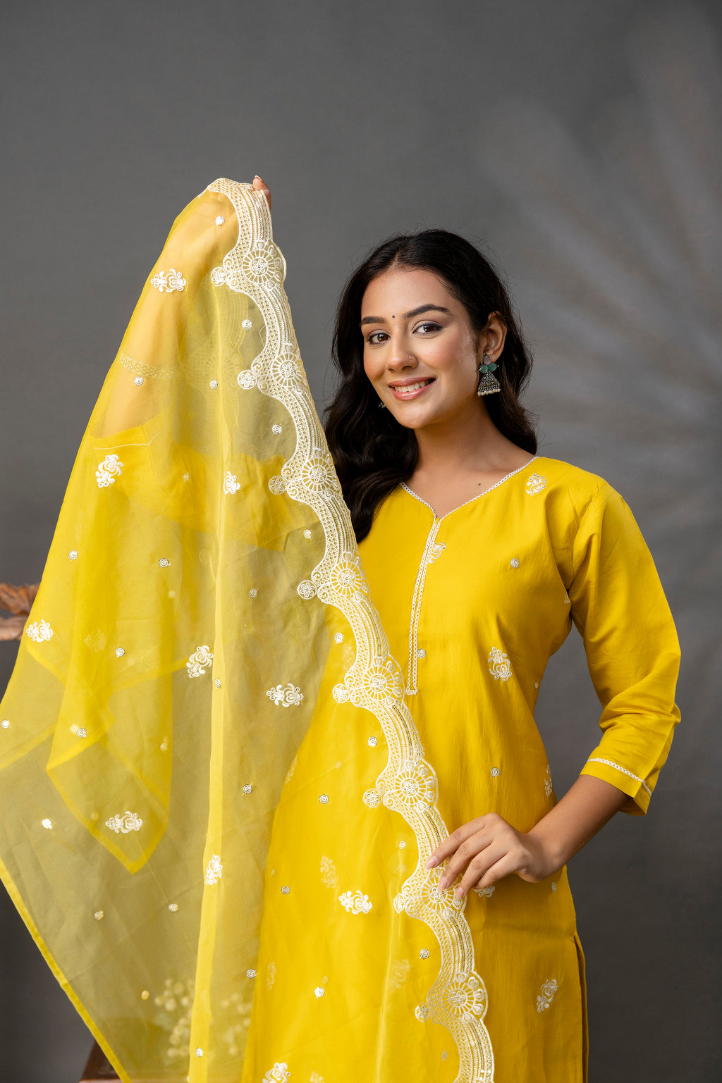 Thread Work Kurti Set