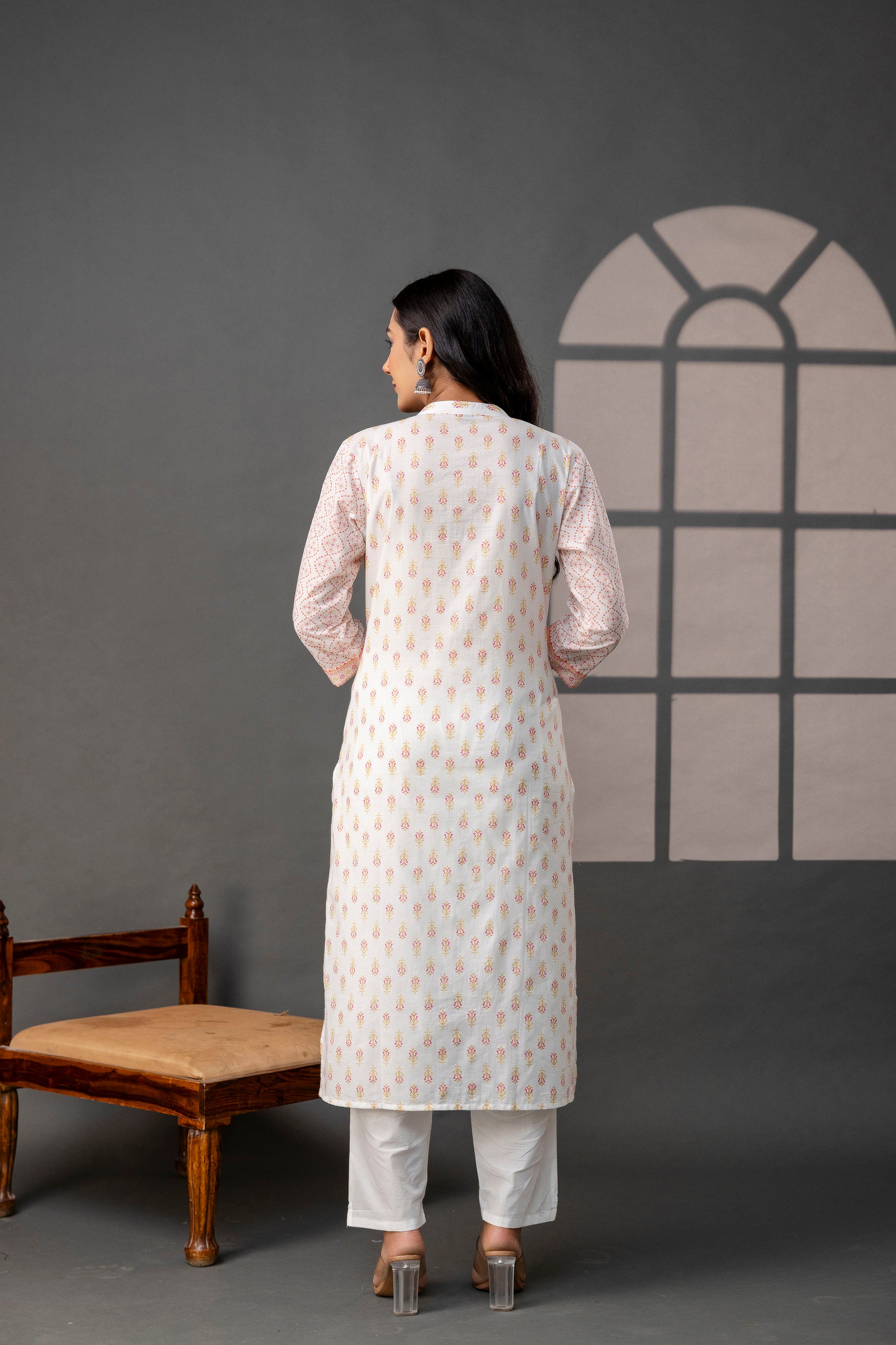 Printed Kurti with Sequence Set