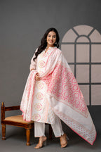 Printed Kurti with Sequence Set