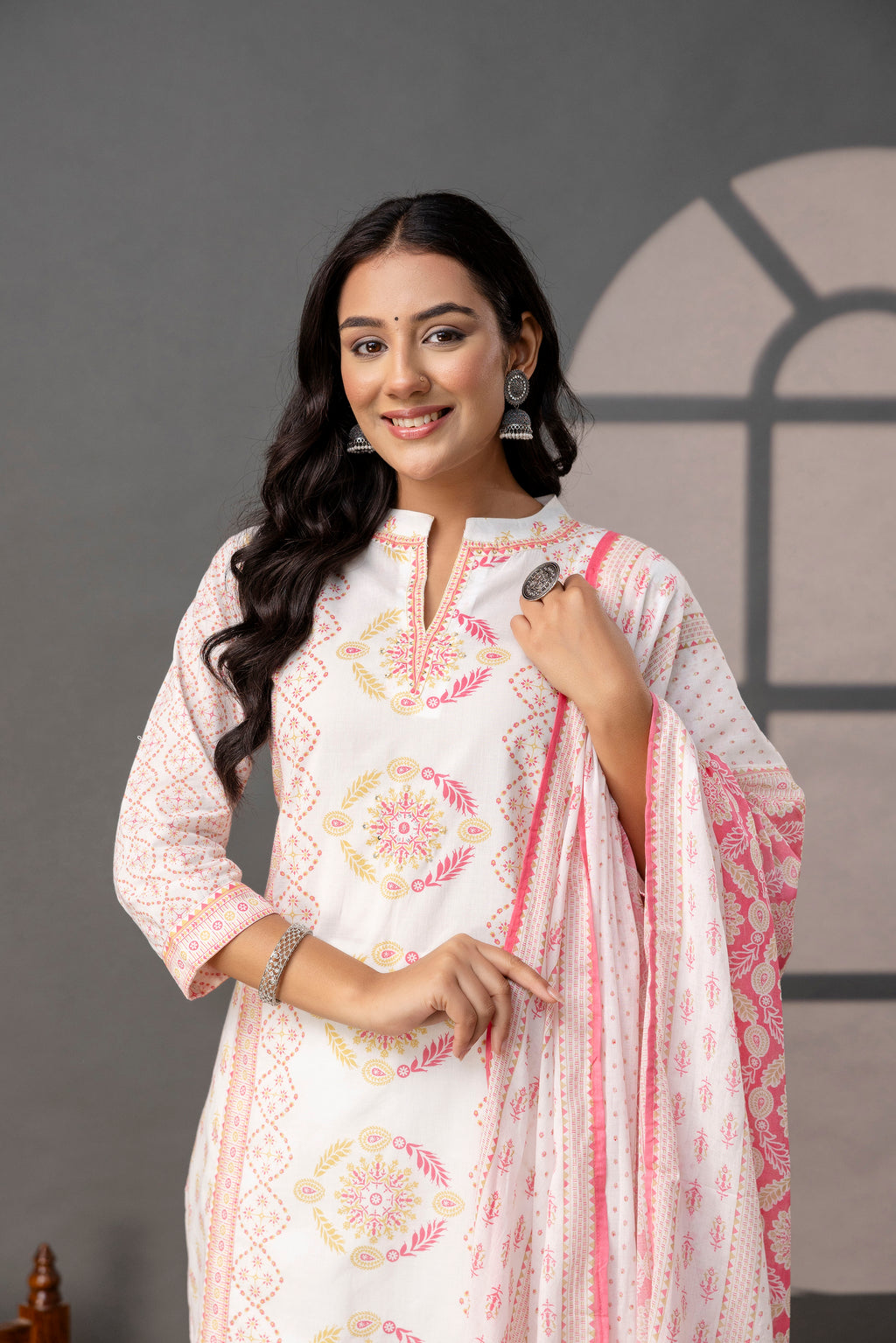 Printed Kurti with Sequence Set
