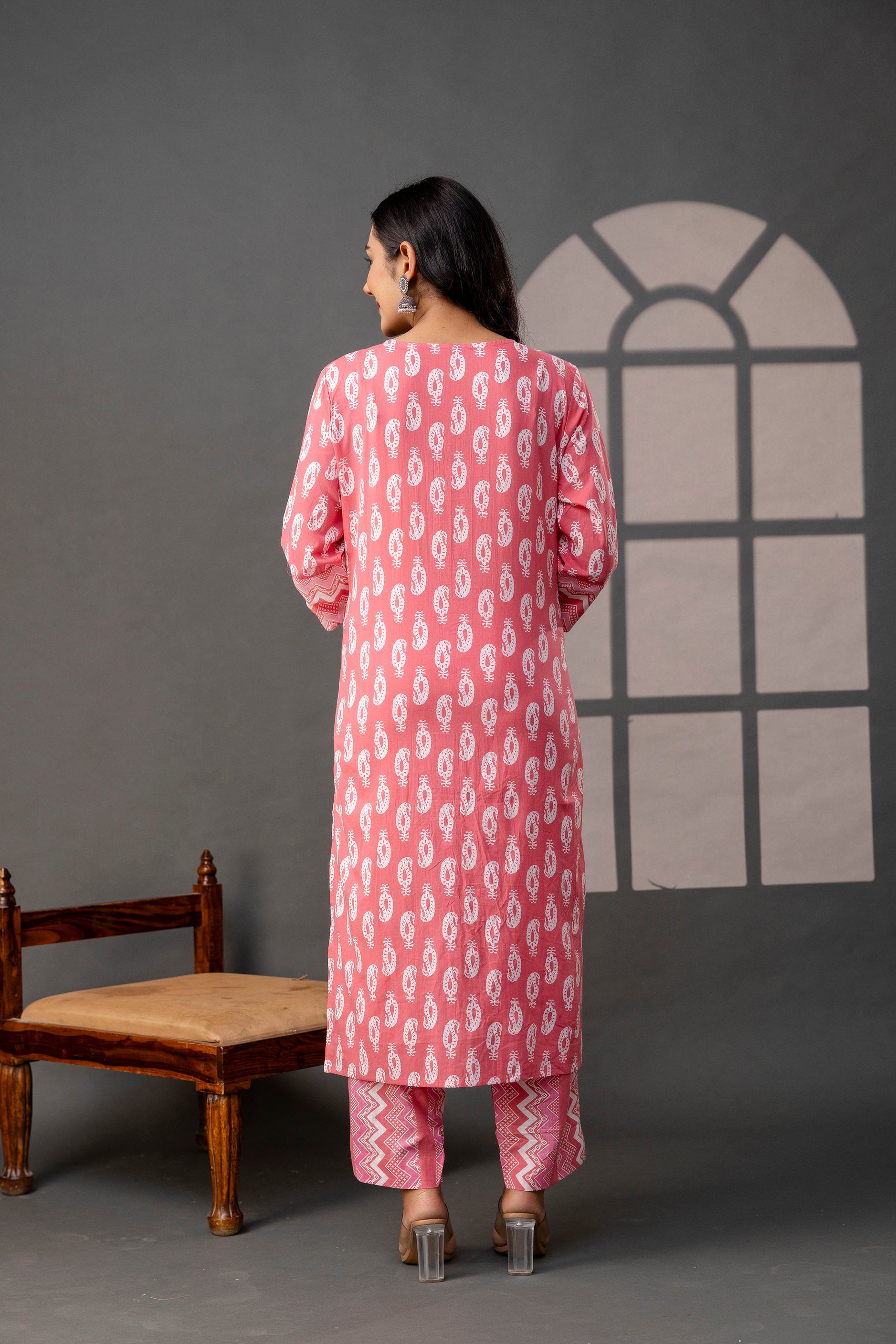 Vibrant Weave Kurti Set
