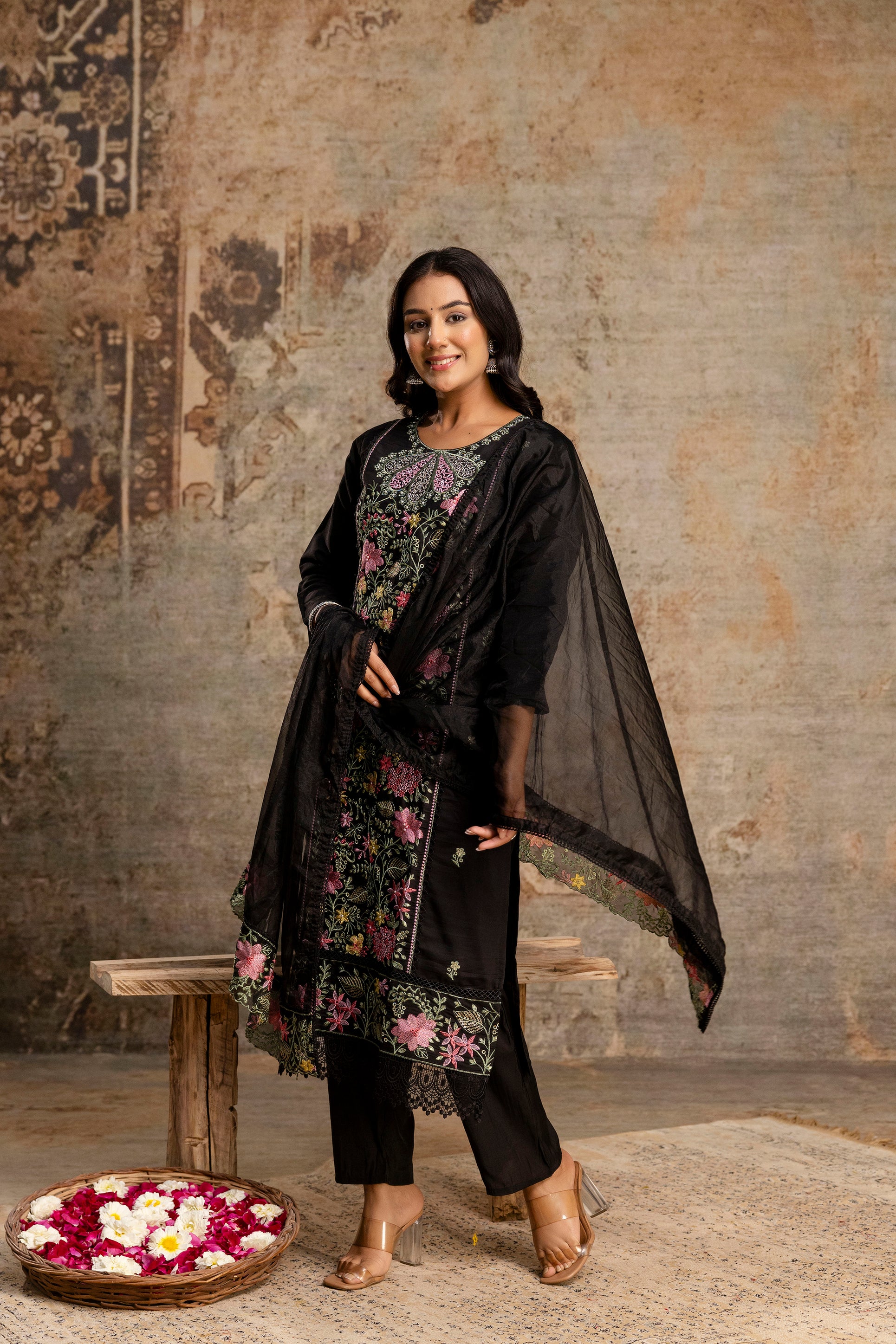 Noir Elegance Kurti Set