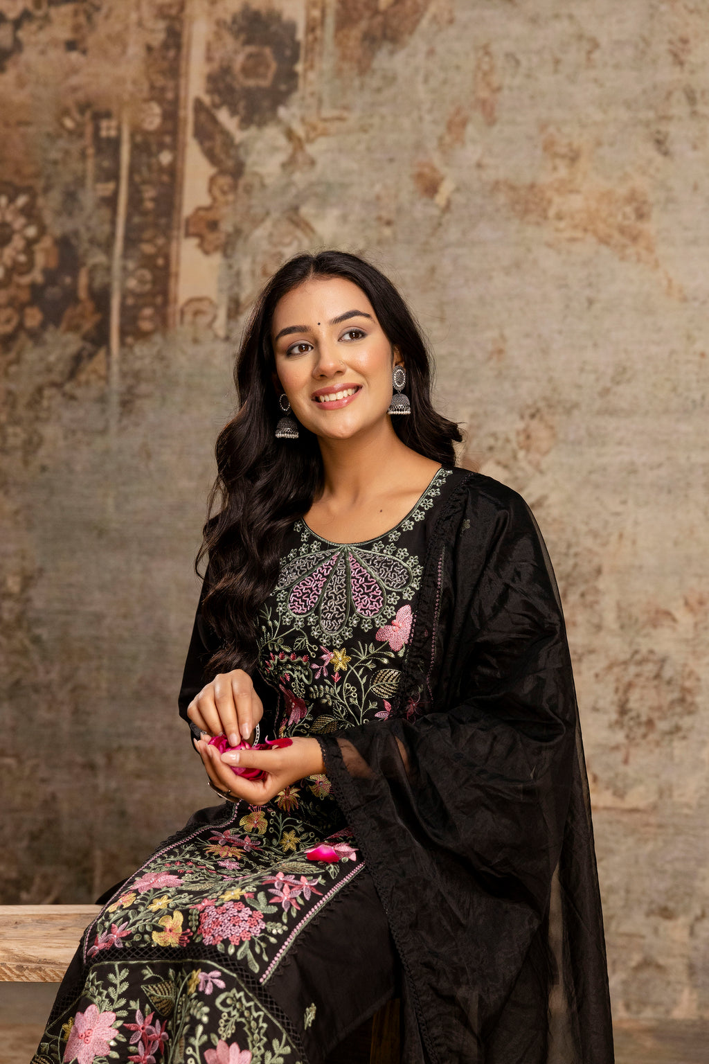 Noir Elegance Kurti Set