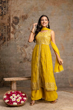 Front-Cut Long Top with Palazzos