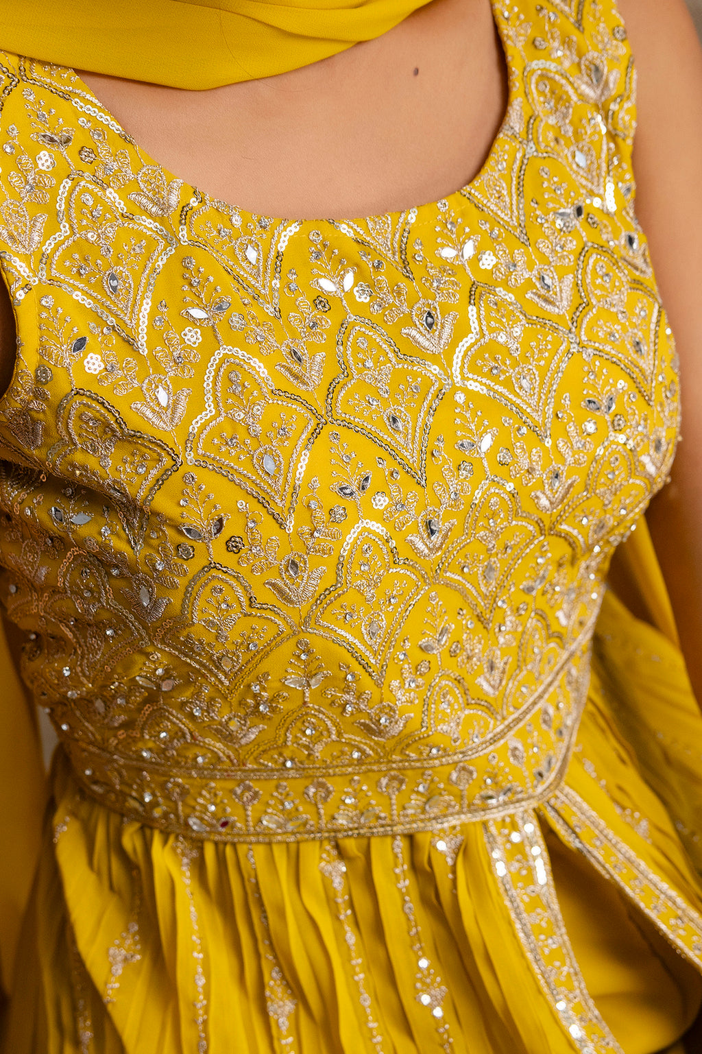 Front-Cut Long Top with Palazzos