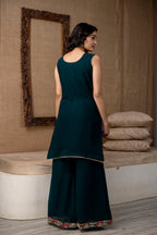 Thread Work Kurti Set with Palazzo