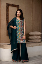 Thread Work Kurti Set with Palazzo