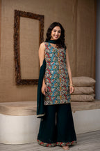 Thread Work Kurti Set with Palazzo