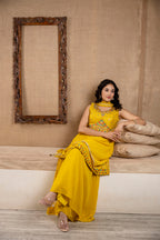 Resham Work Kurti Set with Sharara