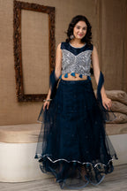 Mirror Festive Skirt Set with Dupatta