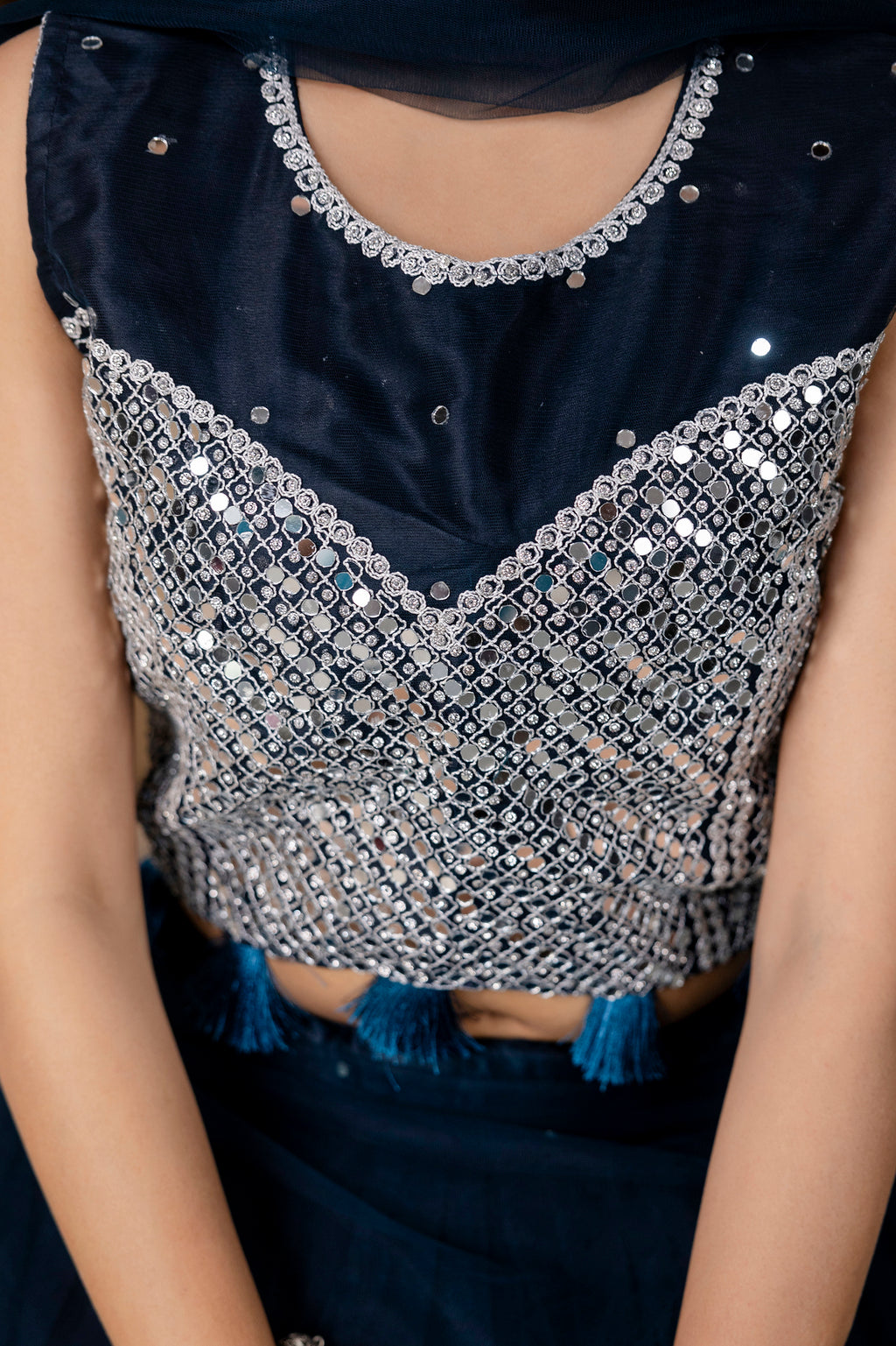 Mirror Festive Skirt Set with Dupatta