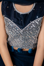 Mirror Festive Skirt Set with Dupatta