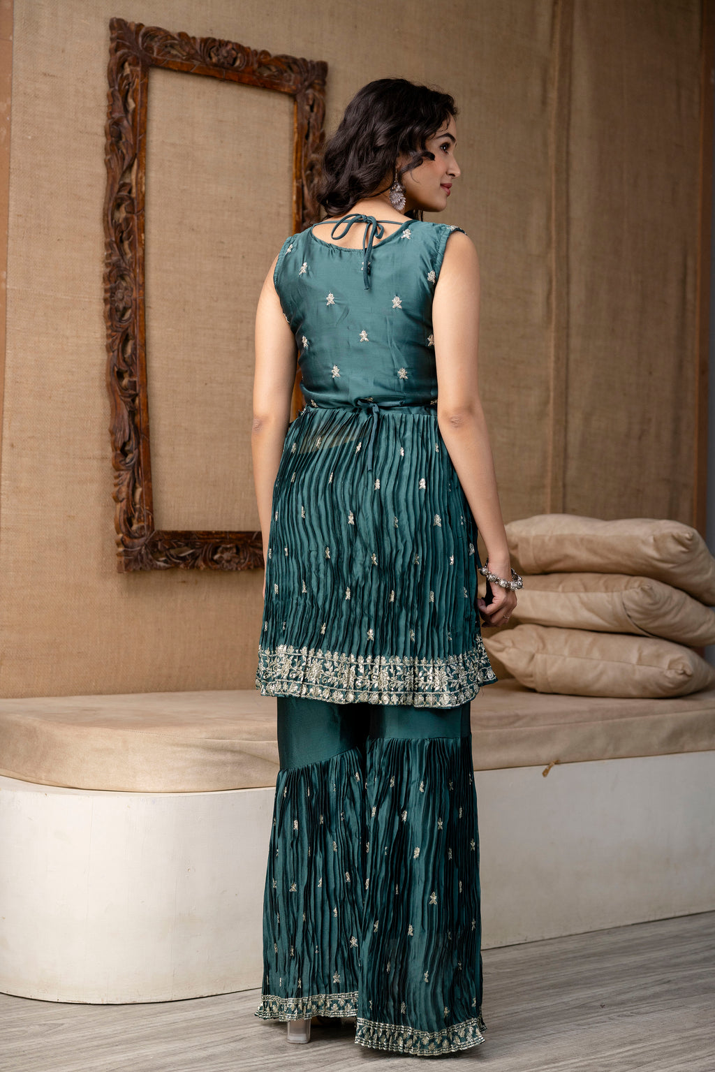 Embellished Kurti Sharara Set