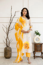 Digital Printed Round Neck Kurti Set