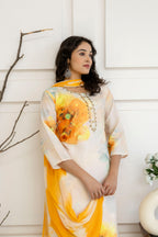 Digital Printed Round Neck Kurti Set