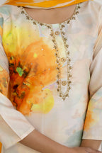 Digital Printed Round Neck Kurti Set