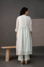 V-Neck Sequin Festive Frock Set