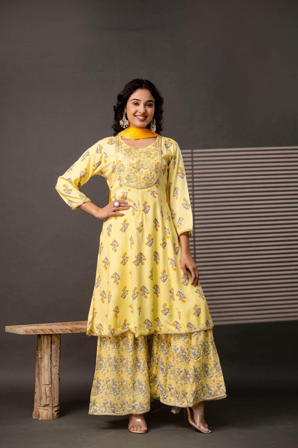 Festive Embellished Sharara Set