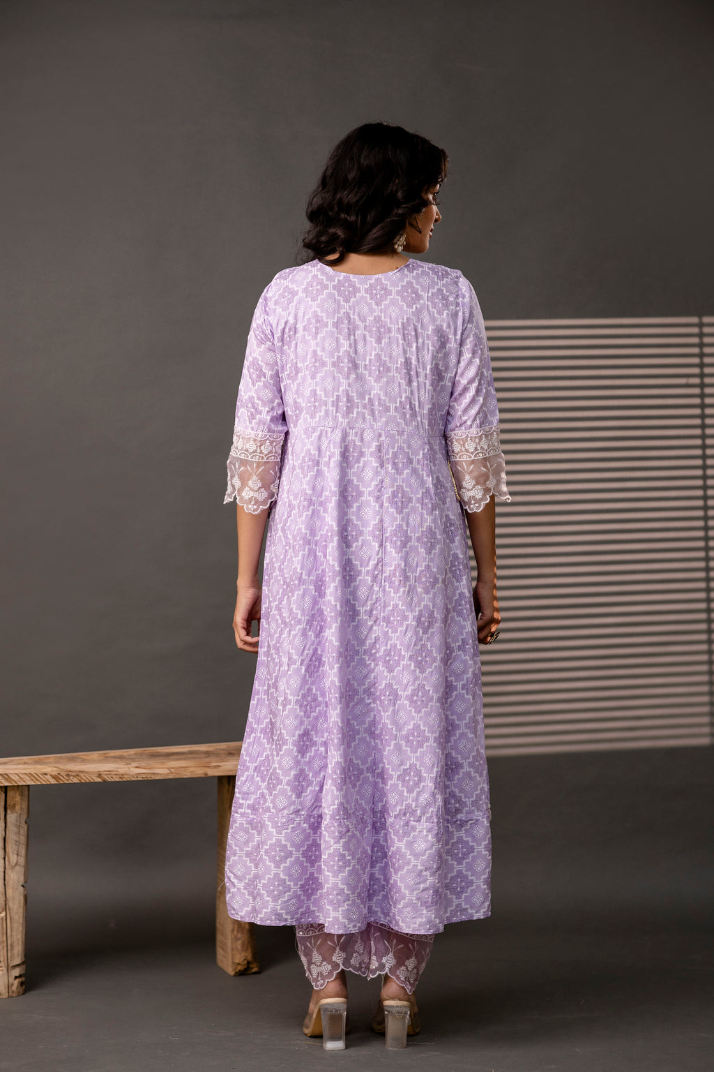 Printed Frock Set with Embellished Dupatta