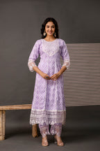 Printed Frock Set with Embellished Dupatta