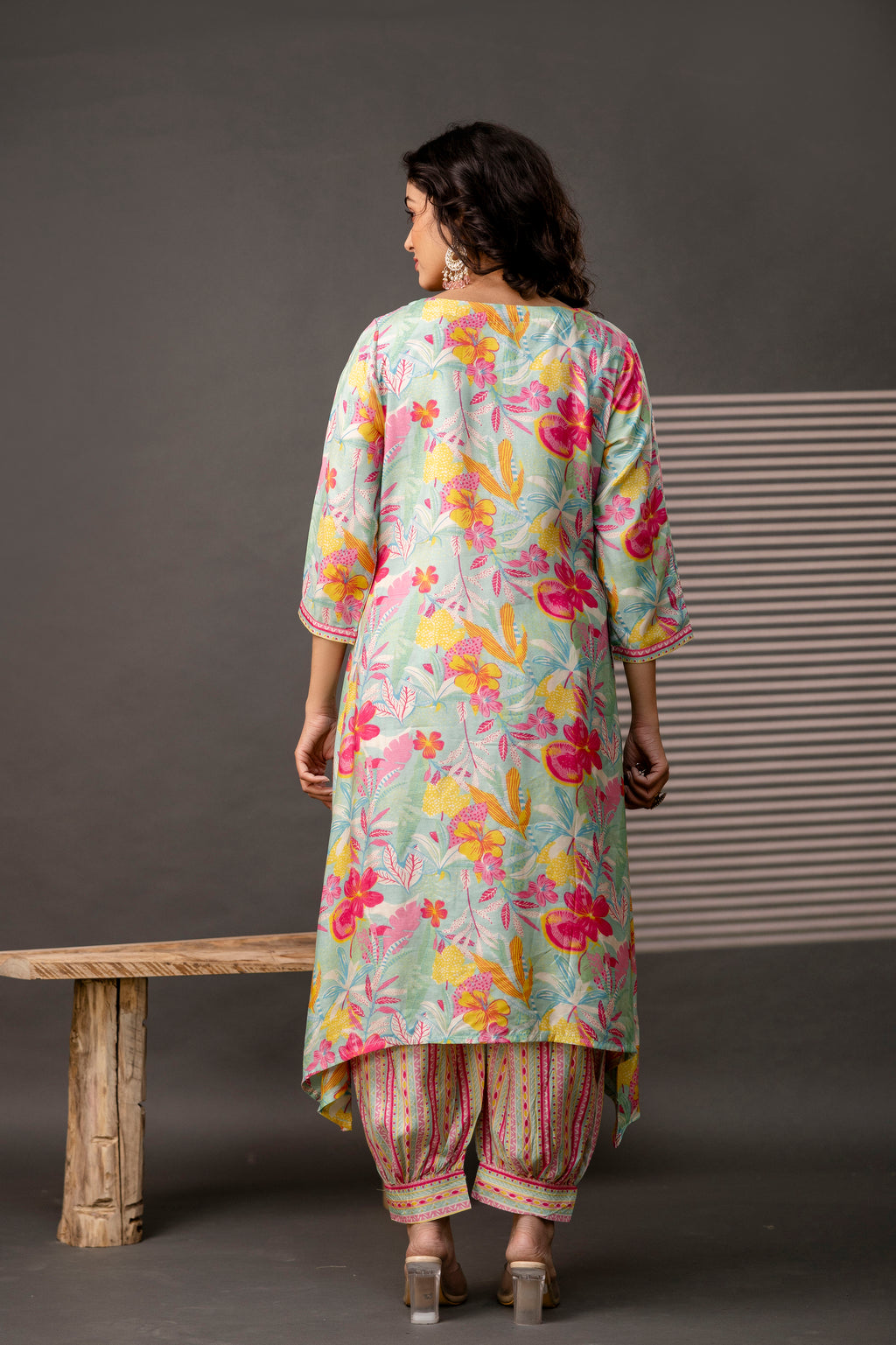 Festive Gotta Patti Mirror Kurti Set