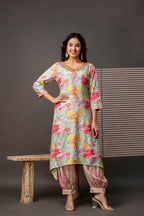 Festive Gotta Patti Mirror Kurti Set