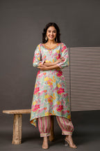 Festive Gotta Patti Mirror Kurti Set