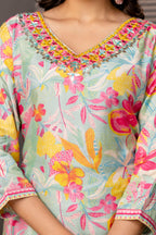 Festive Gotta Patti Mirror Kurti Set