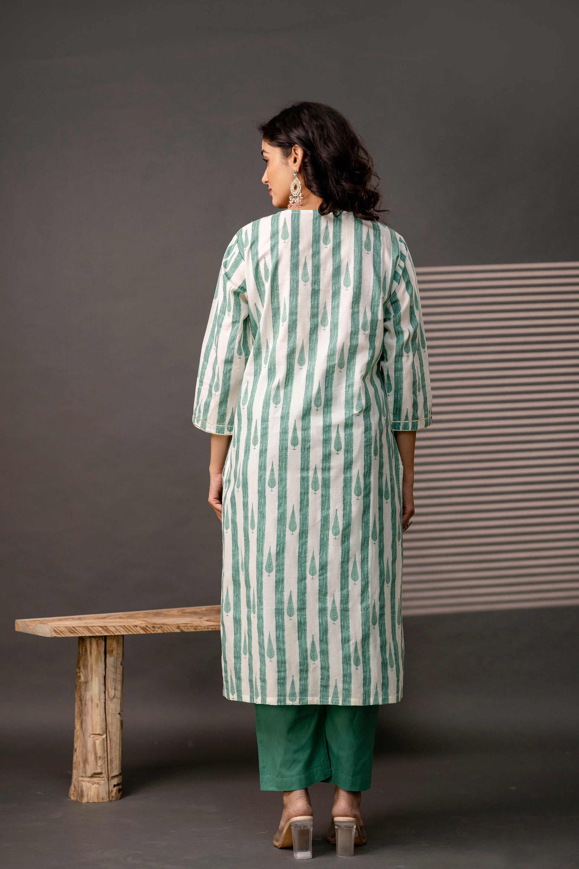 Printed Kurti Set with Gotta Patti Work