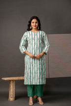 Printed Kurti Set with Gotta Patti Work