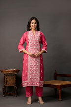 Resham & Sequin Embellished Kurti Set