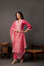 Resham & Sequin Embellished Kurti Set