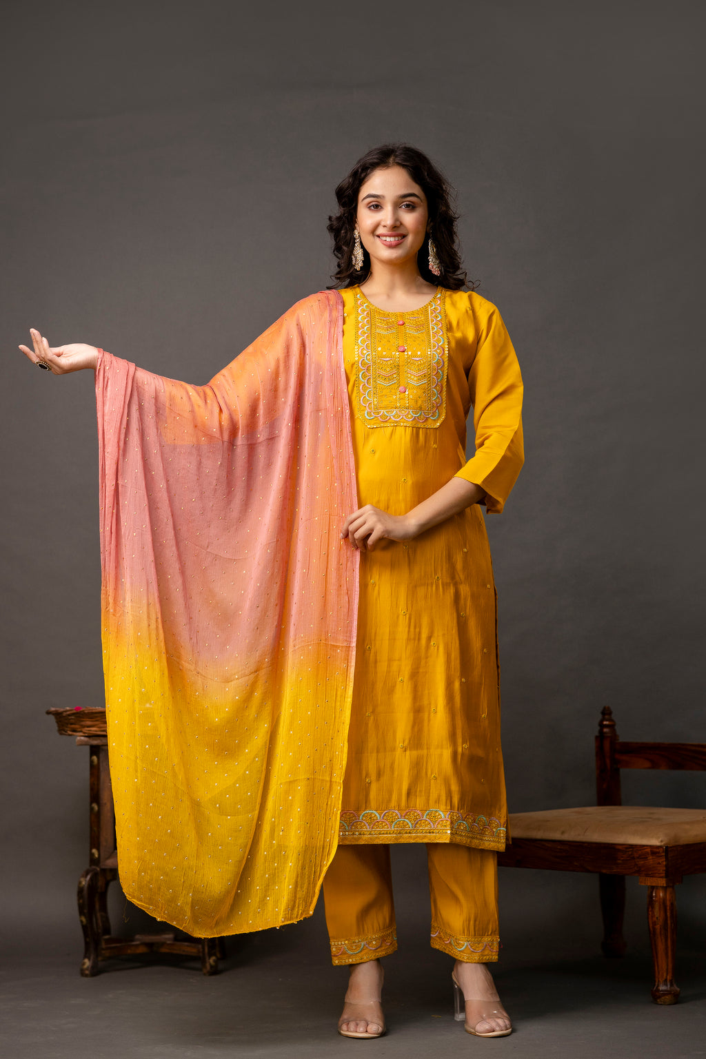 Resham Sequin Kurti Set