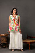 Printed Peplum Festive Sharara Set