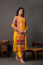 Printed Gotta Patti Kurti Set