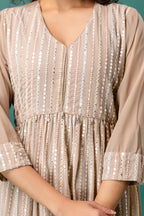 Resham Sequin Work Kurti Set