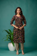 Resham Work Printed Kurti Set
