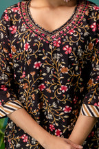 Resham Work Printed Kurti Set