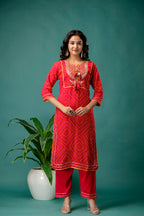 Jaipuri Gotta Patti Embroidered Kurti Set