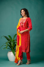 Jaipuri Gotta Patti Embroidered Kurti Set