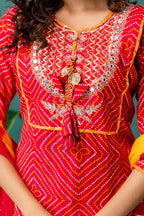 Jaipuri Gotta Patti Embroidered Kurti Set