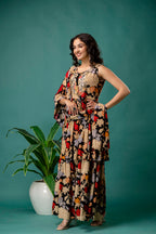 Printed Resham Kurti Set with Dupatta