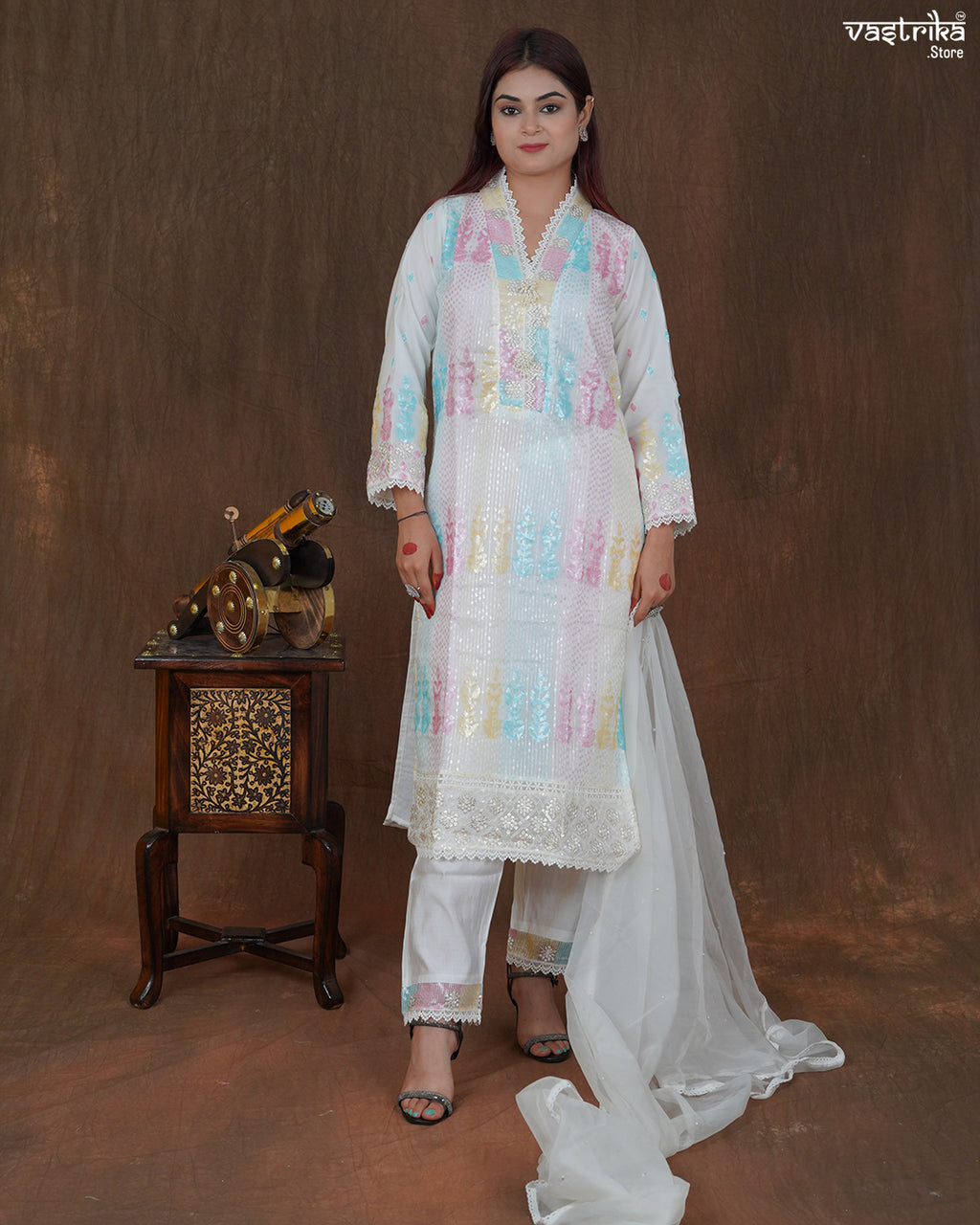 Riyana Sequin Jaal Kurti Set